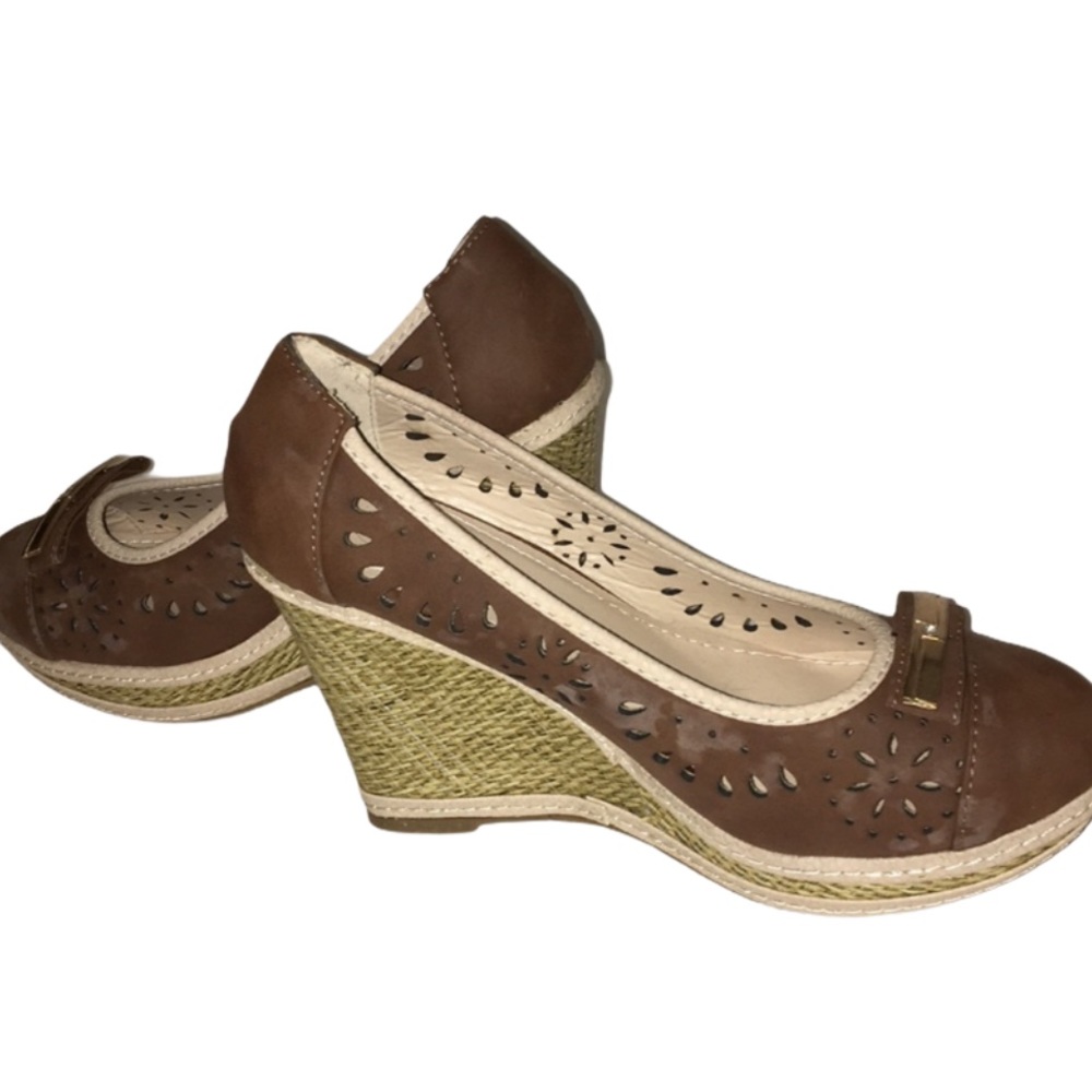 High Wedge Espadrille Round Tie 9